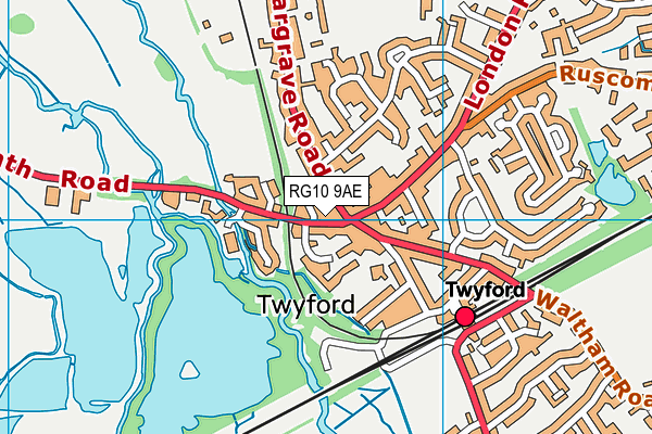 RG10 9AE map - OS VectorMap District (Ordnance Survey)