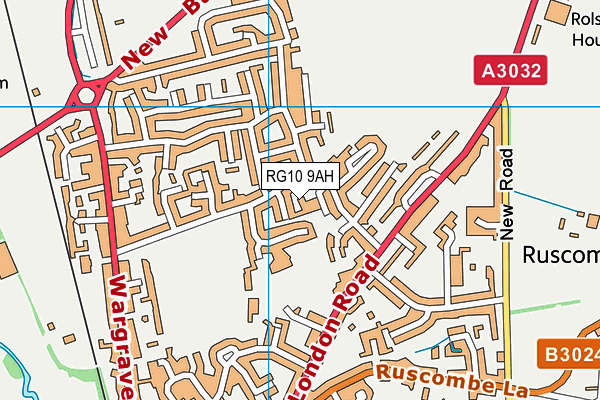 RG10 9AH map - OS VectorMap District (Ordnance Survey)