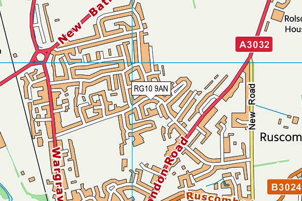 RG10 9AN map - OS VectorMap District (Ordnance Survey)