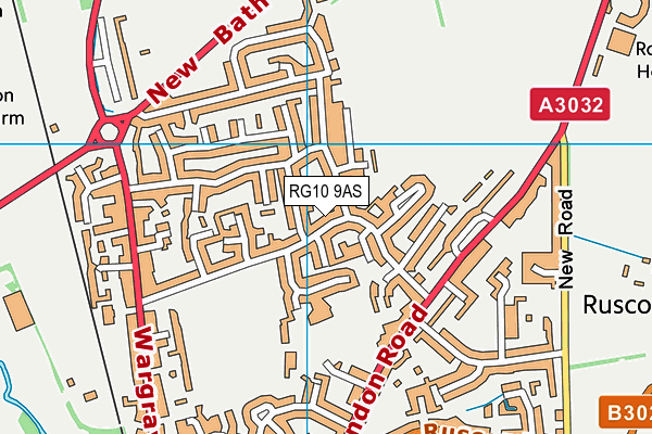 RG10 9AS map - OS VectorMap District (Ordnance Survey)
