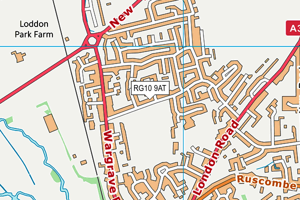 RG10 9AT map - OS VectorMap District (Ordnance Survey)