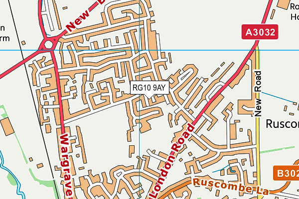 RG10 9AY map - OS VectorMap District (Ordnance Survey)