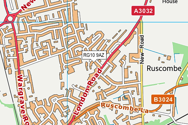 RG10 9AZ map - OS VectorMap District (Ordnance Survey)