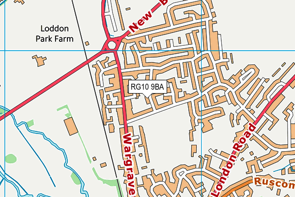 RG10 9BA map - OS VectorMap District (Ordnance Survey)