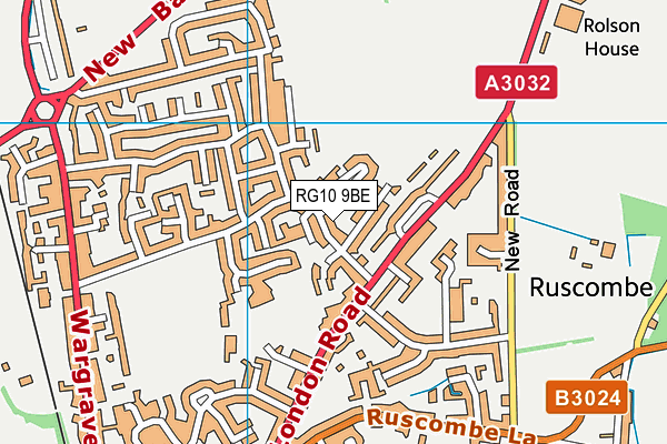 RG10 9BE map - OS VectorMap District (Ordnance Survey)