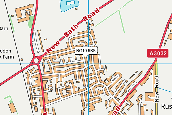 RG10 9BS map - OS VectorMap District (Ordnance Survey)