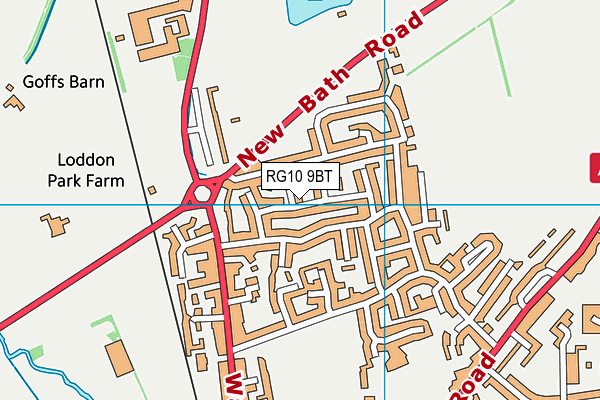 RG10 9BT map - OS VectorMap District (Ordnance Survey)