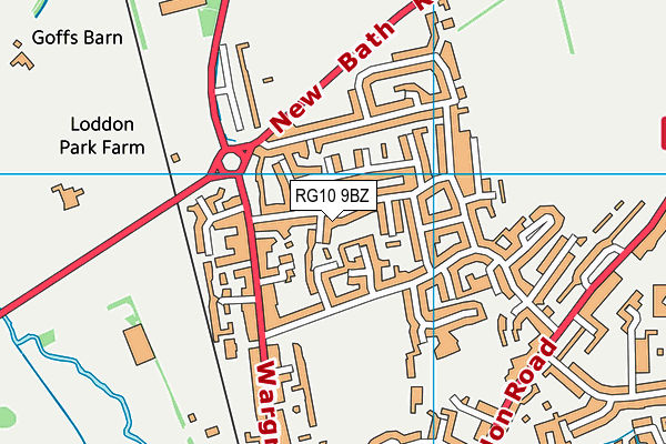 RG10 9BZ map - OS VectorMap District (Ordnance Survey)