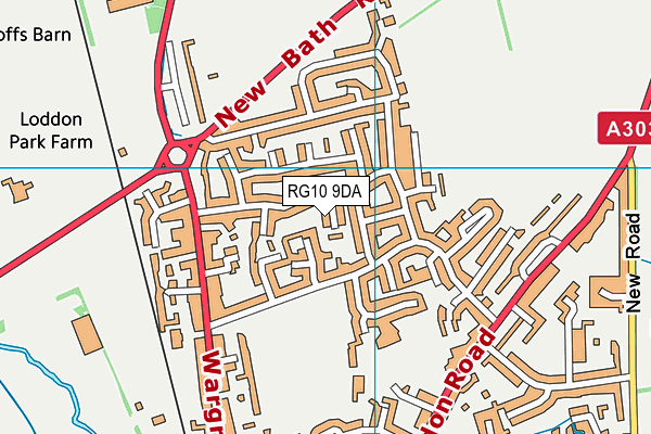 RG10 9DA map - OS VectorMap District (Ordnance Survey)