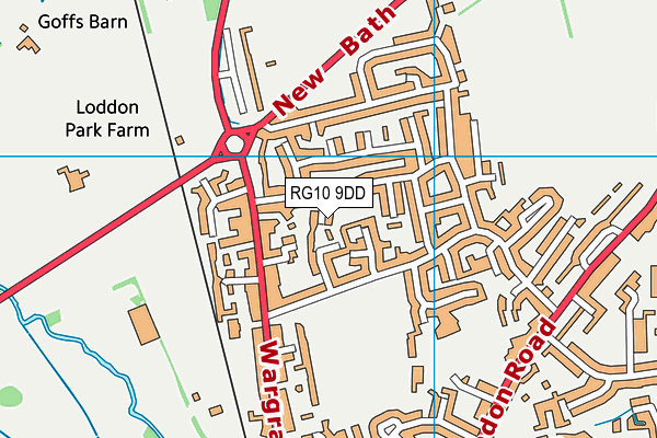 RG10 9DD map - OS VectorMap District (Ordnance Survey)