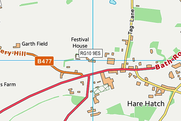 RG10 9ES map - OS VectorMap District (Ordnance Survey)