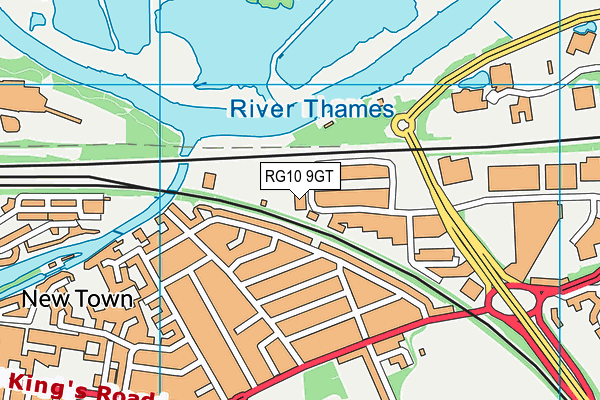 RG10 9GT map - OS VectorMap District (Ordnance Survey)