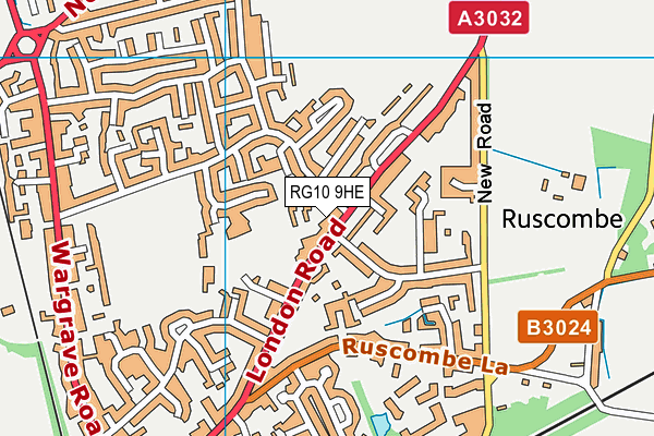 RG10 9HE map - OS VectorMap District (Ordnance Survey)