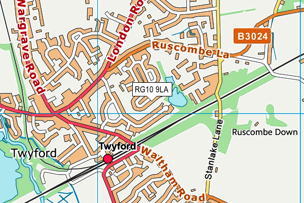 RG10 9LA map - OS VectorMap District (Ordnance Survey)