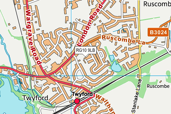 RG10 9LB map - OS VectorMap District (Ordnance Survey)