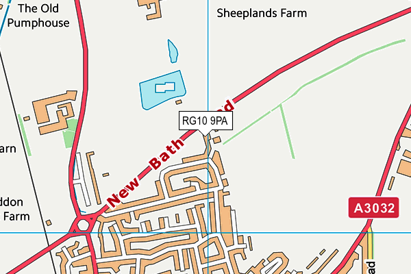 RG10 9PA map - OS VectorMap District (Ordnance Survey)