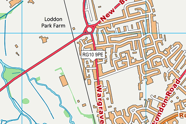 RG10 9PE map - OS VectorMap District (Ordnance Survey)