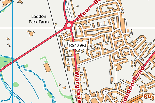 RG10 9PJ map - OS VectorMap District (Ordnance Survey)