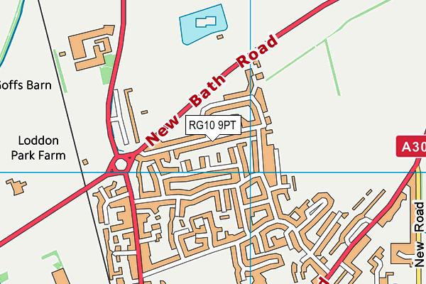 RG10 9PT map - OS VectorMap District (Ordnance Survey)