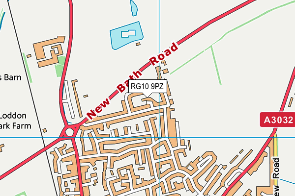 RG10 9PZ map - OS VectorMap District (Ordnance Survey)