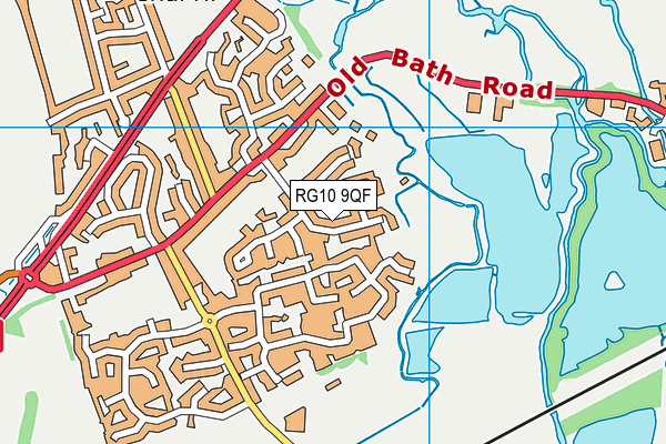 RG10 9QF map - OS VectorMap District (Ordnance Survey)