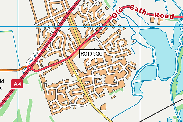 RG10 9QG map - OS VectorMap District (Ordnance Survey)
