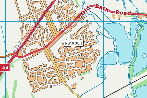 RG10 9QH map - OS VectorMap District (Ordnance Survey)