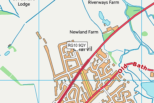 RG10 9QY map - OS VectorMap District (Ordnance Survey)