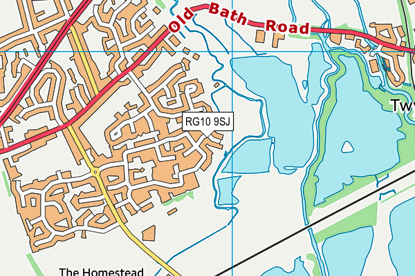 RG10 9SJ map - OS VectorMap District (Ordnance Survey)
