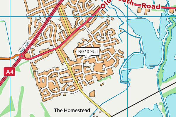 RG10 9UJ map - OS VectorMap District (Ordnance Survey)