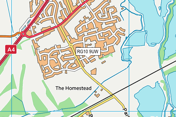 RG10 9UW map - OS VectorMap District (Ordnance Survey)