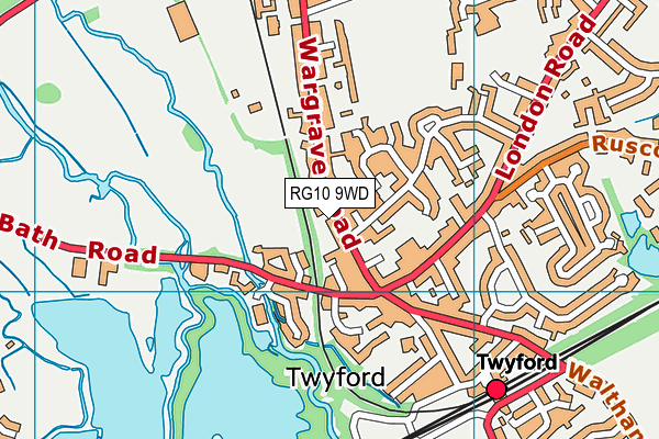 RG10 9WD map - OS VectorMap District (Ordnance Survey)