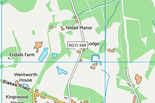 RG10 9XR map - OS VectorMap District (Ordnance Survey)