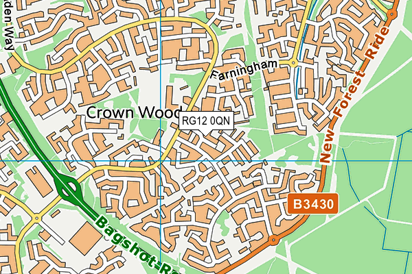 RG12 0QN map - OS VectorMap District (Ordnance Survey)