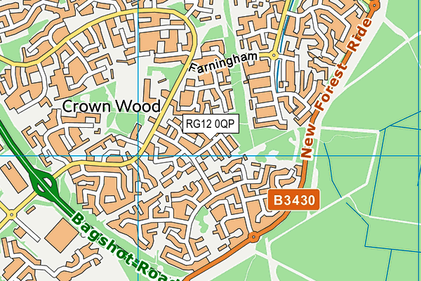 RG12 0QP map - OS VectorMap District (Ordnance Survey)