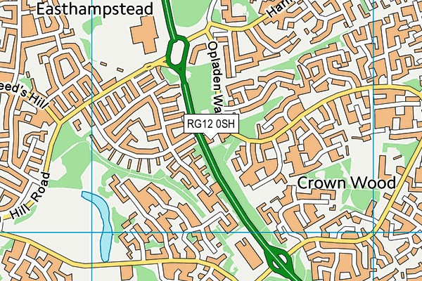 RG12 0SH map - OS VectorMap District (Ordnance Survey)