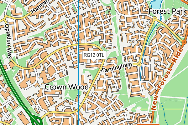 RG12 0TL map - OS VectorMap District (Ordnance Survey)