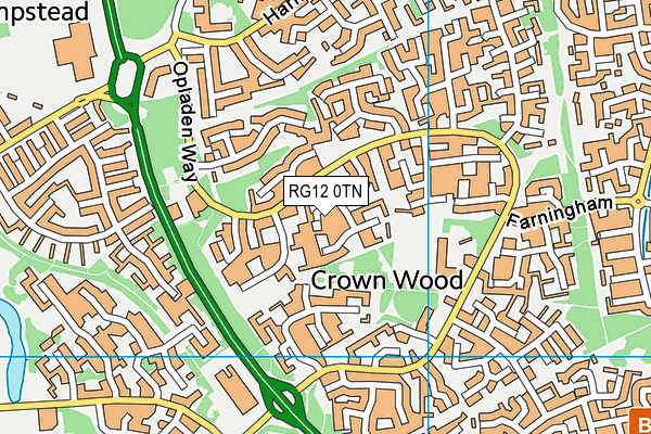 RG12 0TN map - OS VectorMap District (Ordnance Survey)