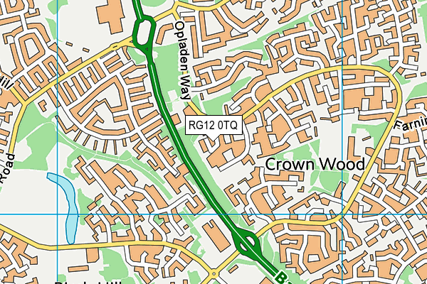 RG12 0TQ map - OS VectorMap District (Ordnance Survey)