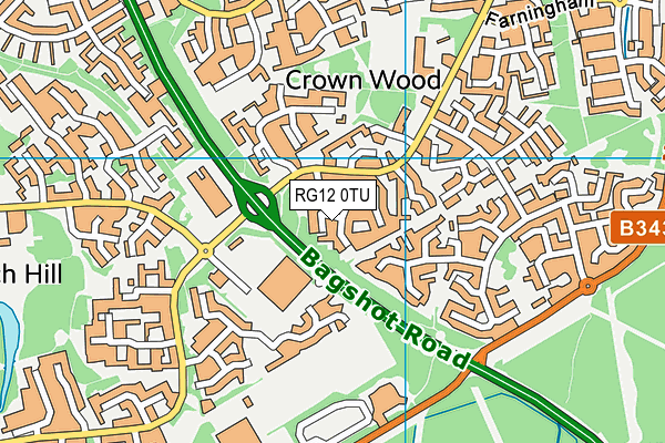 RG12 0TU map - OS VectorMap District (Ordnance Survey)