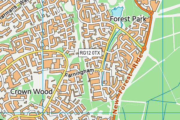 RG12 0TX map - OS VectorMap District (Ordnance Survey)