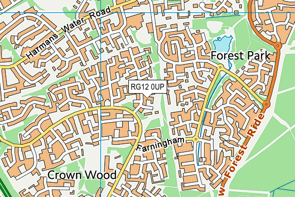 RG12 0UP map - OS VectorMap District (Ordnance Survey)