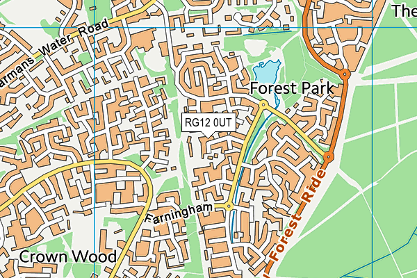RG12 0UT map - OS VectorMap District (Ordnance Survey)