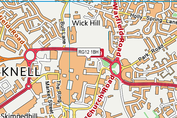 RG12 1BH map - OS VectorMap District (Ordnance Survey)