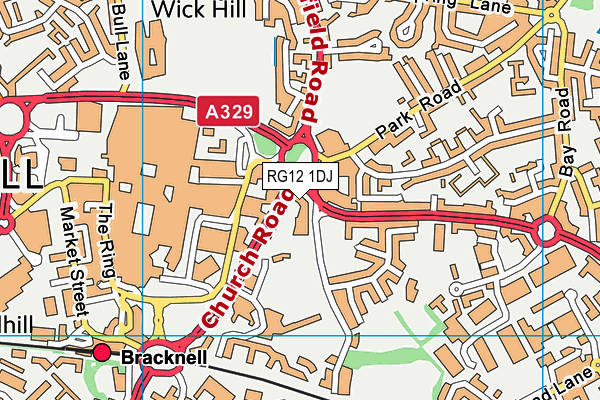 Bracknell And Wokingham College map (RG12 1DJ) - OS VectorMap District (Ordnance Survey)