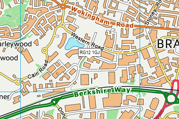 RG12 1GJ map - OS VectorMap District (Ordnance Survey)