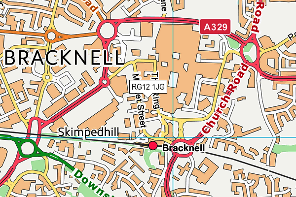Fit4less (Bracknell) (Closed) map (RG12 1JG) - OS VectorMap District (Ordnance Survey)