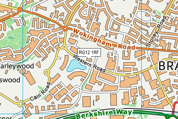 RG12 1RF map - OS VectorMap District (Ordnance Survey)