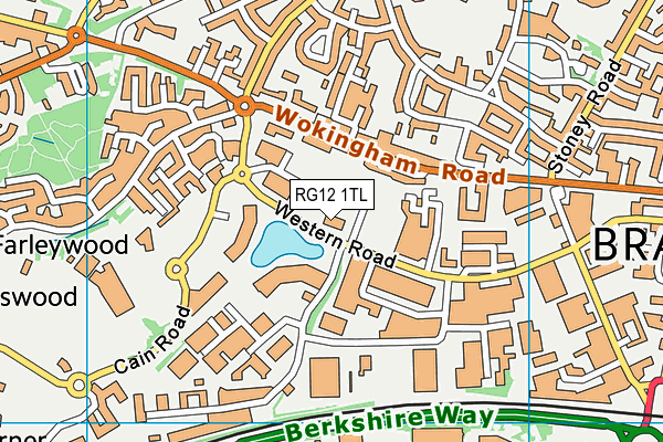 RG12 1TL map - OS VectorMap District (Ordnance Survey)