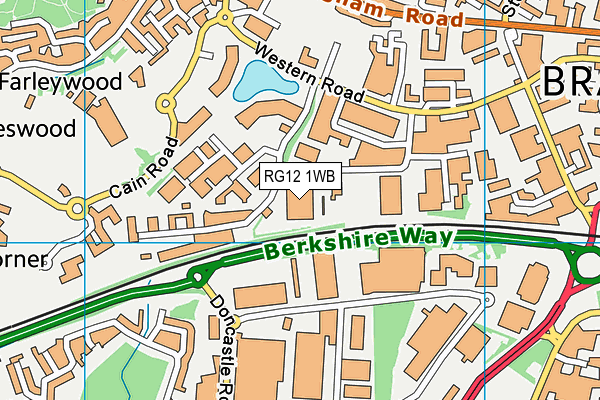 RG12 1WB map - OS VectorMap District (Ordnance Survey)